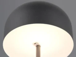 Akku Stehlampe JEFF dimmbar, per USB aufladbar, Schwarz Höhe 147cm