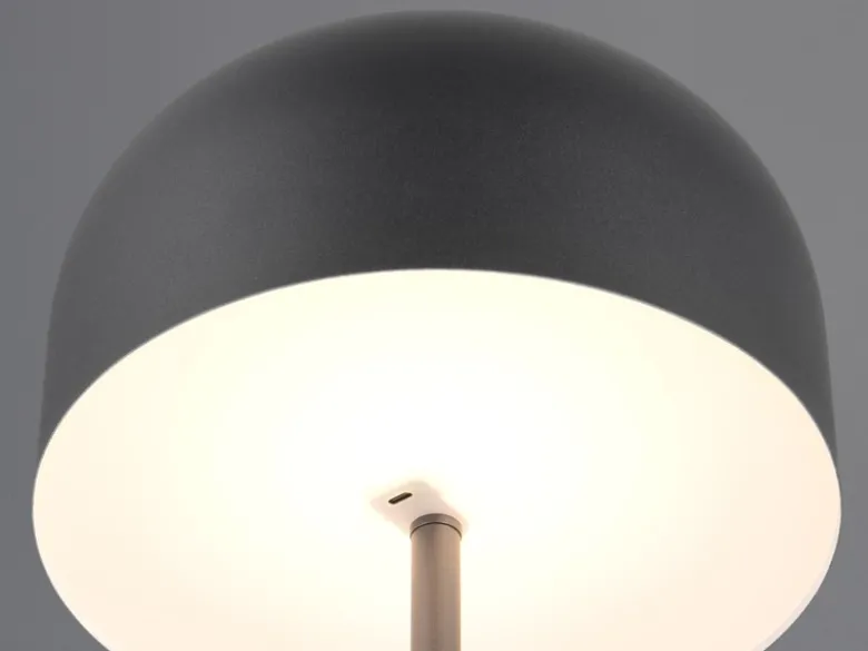 Akku Stehlampe JEFF dimmbar, per USB aufladbar, Schwarz Höhe 147cm