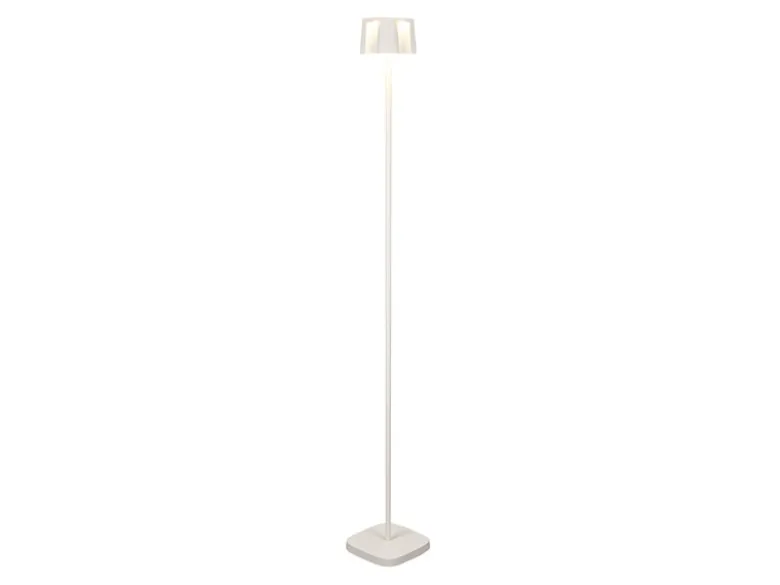 Akku Stehlampe NICE für Outdoor dimmbar, kabellos in Weiß, klein 120cm