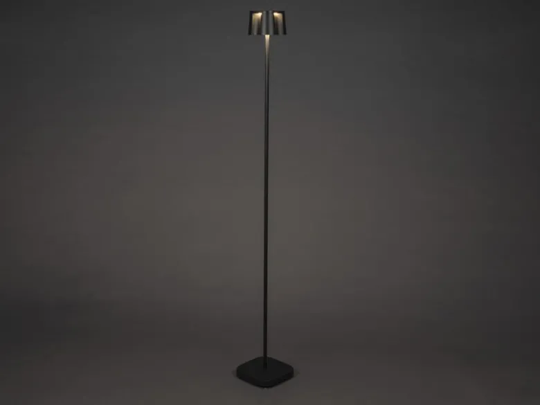 Akku Stehlampe NICE für Outdoor dimmbar, kabellos in Schwarz, klein 120cm