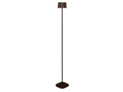 Akku Stehlampe NICE für Outdoor dimmbar, kabellos in Rostoptik, klein 120cm
