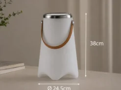 Akku Tischlampe CALLOON mit RGBW, Bluetooth Lautsprecher & Weinkühler, Höhe 38cm