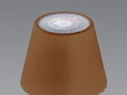 Akku Tischlampe COSENZA 2.0 Rostfarben ohne Kabel mit Ladestation, Höhe 34cm