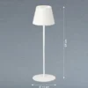 Akku Tischlampe COSENZA 2.0 Weiß ohne Kabel mit Ladestation, Höhe 34cm