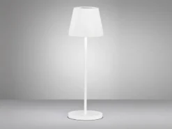 Akku Tischlampe COSENZA 2.0 Weiß ohne Kabel mit Ladestation, Höhe 34cm