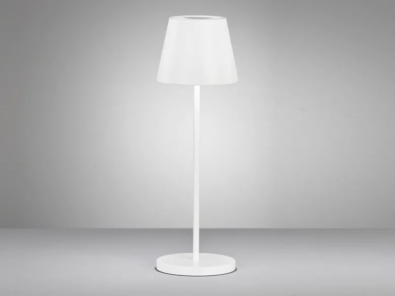 Akku Tischlampe COSENZA 2.0 Weiß ohne Kabel mit Ladestation, Höhe 34cm
