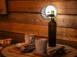 Akku Tischleuchte BOTTLE mit abnehmbaren Leuchtenkopf, Höhe 29cm