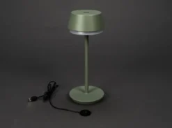 Akku Tischleuchte 2er Set für Outdoor dimmbar, kabellos in Mintgrün, 30cm