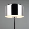 Akku Tischleuchte JEFF per USB aufladbar, Sensordimmer, Silber Chrom, H: 30cm