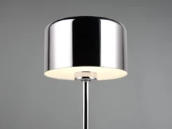 Akku Tischleuchte JEFF per USB aufladbar, Sensordimmer, Silber Chrom, H: 30cm