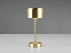 Akku Tischleuchte JEFF per USB aufladbar, Sensordimmer, Messing matt, H: 30cm