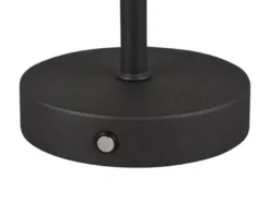Akku Tischleuchte JEFF per USB aufladbar, Sensordimmer, Schwarz, Höhe 30cm