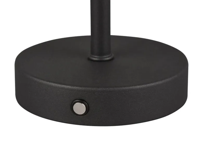 Akku Tischleuchte JEFF per USB aufladbar, Sensordimmer, Schwarz, Höhe 30cm