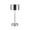 Akku Tischleuchte JEFF per USB aufladbar, Sensordimmer, Silber matt, Höhe 30cm