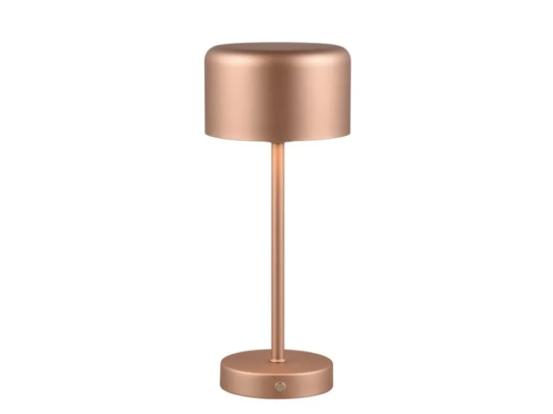 Akku Tischleuchte JEFF per USB aufladbar, Sensordimmer, Coffee, Höhe 30cm