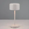 Akku Tischleuchte JEFF per USB aufladbar, Sensordimmer, Hellgrau, Höhe 30cm