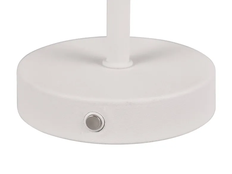 Akku Tischleuchte JEFF per USB aufladbar, Sensordimmer, Hellgrau, Höhe 30cm