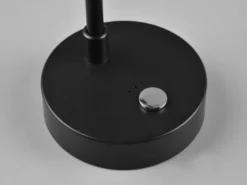 Akku Tischleuchte LENNY per USB aufladbar Sensordimmer Schwarz, 28cm