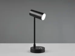 Akku Tischleuchte LENNY per USB aufladbar Sensordimmer Schwarz, 28cm