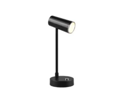 Akku Tischleuchte LENNY per USB aufladbar Sensordimmer Schwarz, 28cm