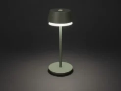 Akku Tischleuchte LYON für Outdoor dimmbar, kabellos in Mintgrün, 30cm