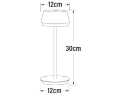 Akku Tischleuchte LYON für Outdoor dimmbar, kabellos in Mintgrün, 30cm