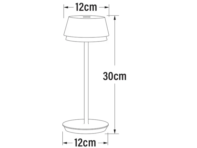 Akku Tischleuchte LYON für Outdoor dimmbar, kabellos in Mintgrün, 30cm