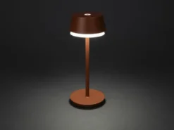 Akku Tischleuchte LYON für Outdoor dimmbar, kabellos in Terracotta, 30cm