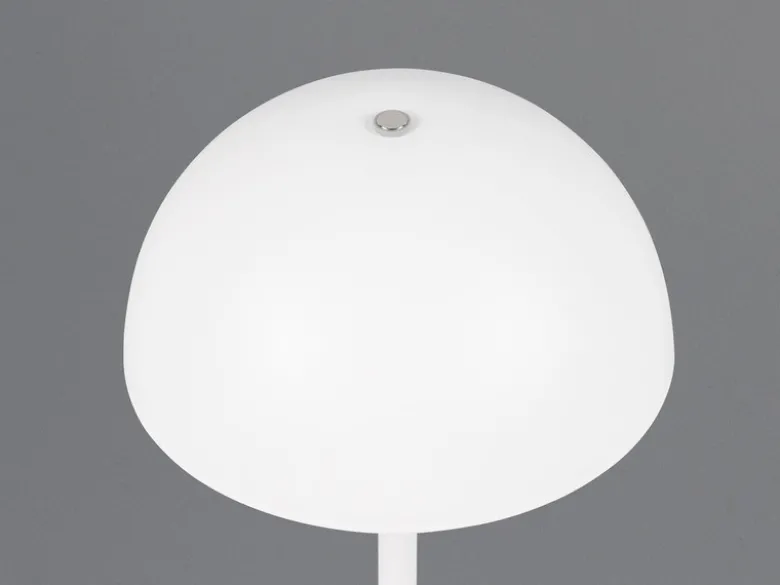 Akku Tischleuchte MUNOZ Weiß dimmbar & per USB aufladbar, Höhe 21cm