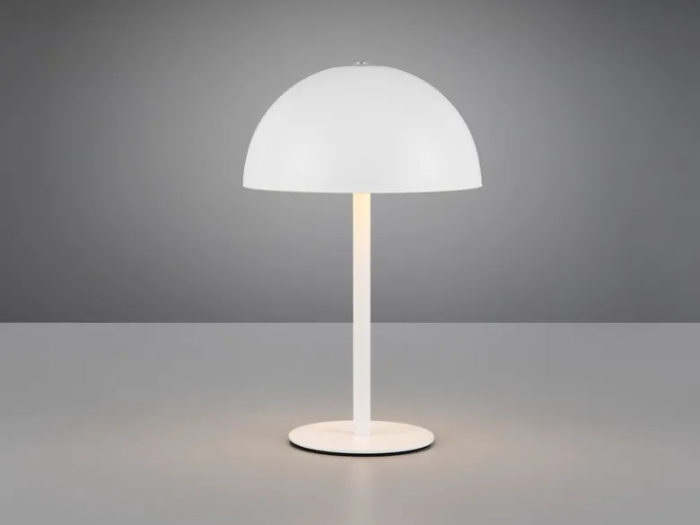 Akku Tischleuchte MUNOZ Weiß dimmbar & per USB aufladbar, Höhe 21cm