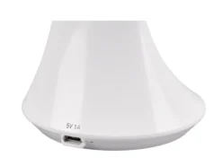 Akku Tischleuchte PATTY Info Panel per USB aufladbar Weiß dimmbar, Höhe 34cm