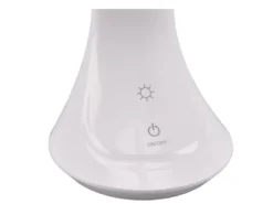 Akku Tischleuchte PATTY Info Panel per USB aufladbar Weiß dimmbar, Höhe 34cm