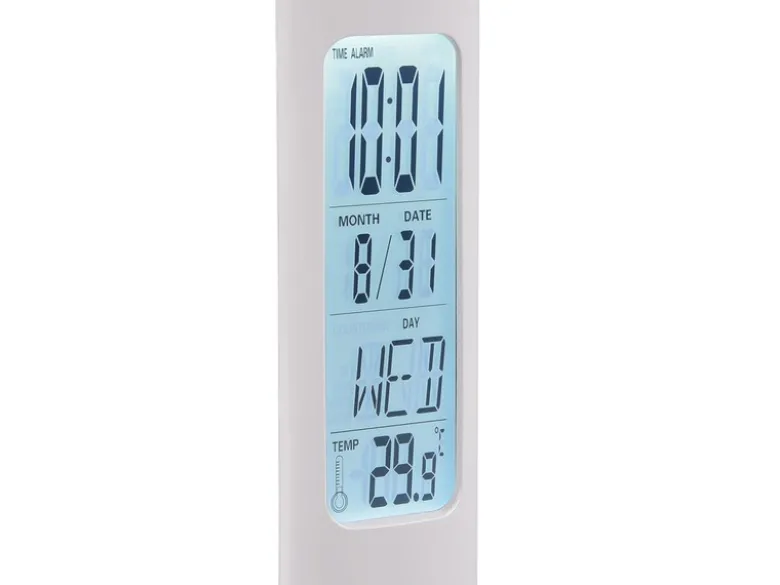 Akku Tischleuchte PATTY Info Panel per USB aufladbar Weiß dimmbar, Höhe 34cm