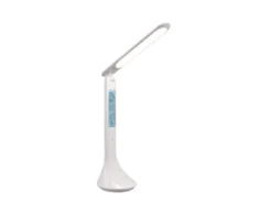 Akku Tischleuchte PATTY Info Panel per USB aufladbar Weiß dimmbar, Höhe 34cm