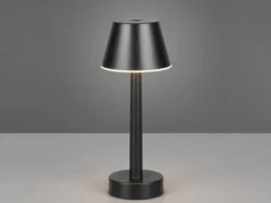 Akku Tischleuchte VIDAL kabellos, dimmbar für Innen & Außen Schwarz, Höhe 24,5cm