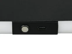 Akku Wandleuchte CONCHITA mit Fernbedienung, per USB aufladbar, Schwarz B: 22cm