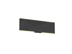 Akku Wandleuchte CONCHITA mit Fernbedienung, per USB aufladbar, Schwarz B: 22cm