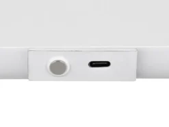 Akku Wandleuchte CONCHITA mit Fernbedienung, per USB aufladbar, Weiß Breite 22cm