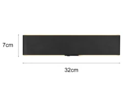 Akku Wandleuchte CONCHITA mit Fernbedienung, per USB aufladbar, Schwarz B: 32cm
