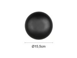 Akku Wandleuchte DAVEY aus Metall Schwarz per USB aufladbar, Ø 15,5cm