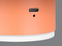 Akku Wandleuchte DAVEY aus Metall Orange per USB aufladbar, Ø 15,5cm