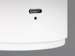 Akku Wandleuchte DAVEY aus Metall Weiß per USB aufladbar, Ø 15,5cm