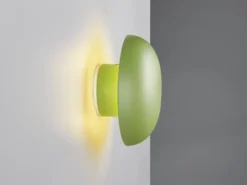 Akku Wandleuchte DAVEY aus Metall Grün per USB aufladbar, Ø 15,5cm