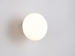 Akku Wandleuchte EARL mit Glasschirm Weiß dimmbar, Ø 15,5cm