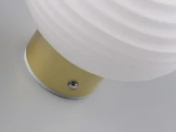 Akku Wandleuchte EARL mit Glasschirm Weiß dimmbar, Ø 15,5cm