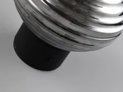 Akku Wandleuchte EARL mit Rauchglas Lampenschirm dimmbar, Ø 15,5cm