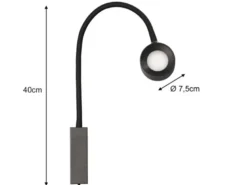 Akku Wandleuchte MAGNETIC kabellos für Wandmontage & Bett Kopfteil, Breite 7,5cm