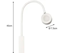 Akku Wandleuchte MAGNETIC kabellos für Wandmontage & Bett Kopfteil, Breite 7,5cm