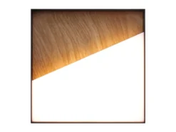 Akku Wandleuchte MEG dimmbar für Innen & Außen zum Kleben, Holzoptik, 15cm