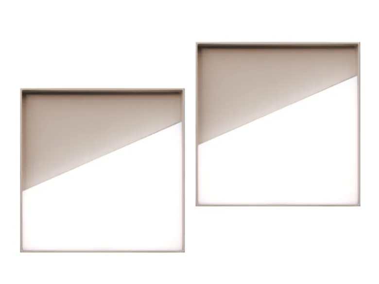 Akku Wandleuchten 2er SET dimmbar für Innen & Außen zum Kleben Sandfarben, 15cm